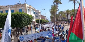 الاتحاد المغربي للشغل بالناظور ينظم مسيرة جهوية احتجاجية يوم 12 يوليوز 2025