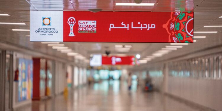 مطارات المملكة تتزين بألوان كأس أمم إفريقيا 2025 توتال إنيرجيز : 