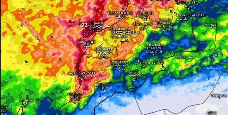 هطول أمطار غزيرة مستمرة من المحيط الأطلسي في شمال ووسط المغرب: بين الحذر وفوائد التساقطات : 